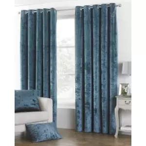 Image of Riva Paoletti Verona Eyelet Curtains (66 x 54in) (Teal)