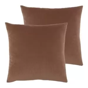 Image of Furn. Aurora Twin Pack Polyester Filled Cushions Rock Rose