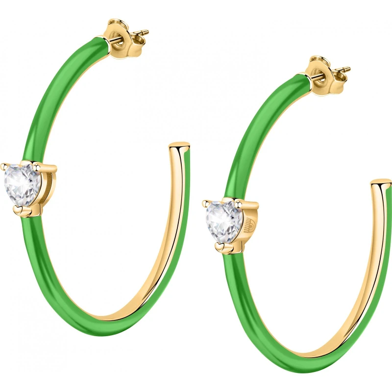 Image of Chiara Ferragni Womens J19AVI25 Pair Of Earrings in Green Green Female One Size