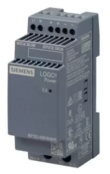 Image of Siemens LOGO!POWER Switch Mode DIN Rail Power Supply 230V ac Input, 15V dc Output, 1.9A 28.5W