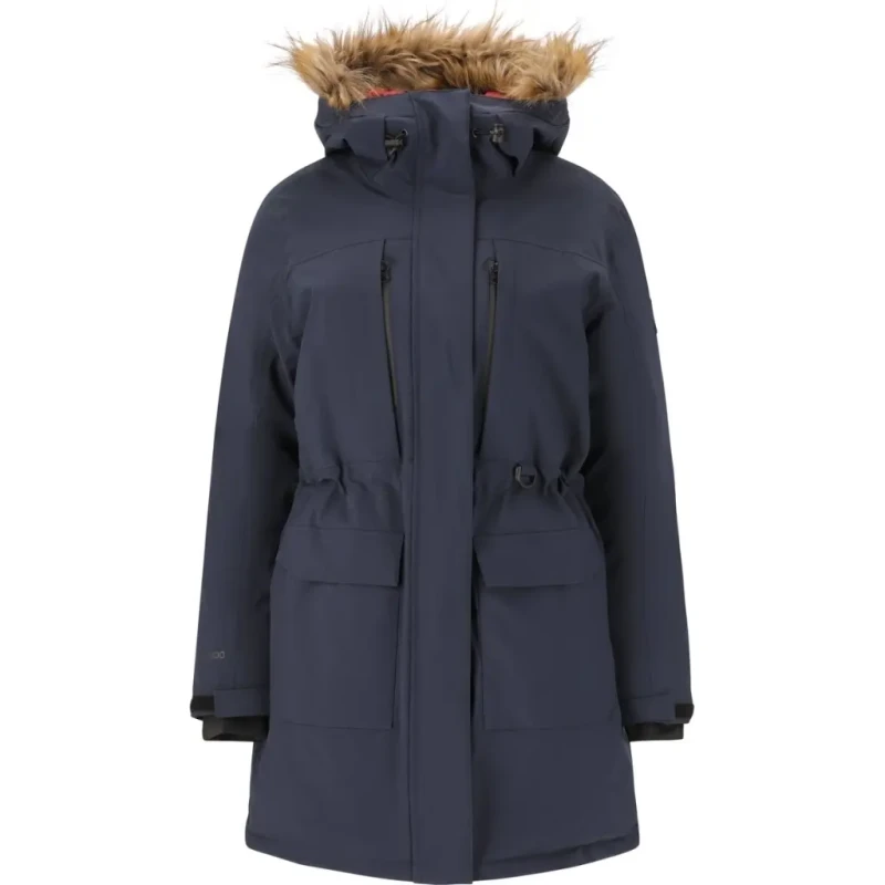 Image of Womens hooded parka Whistler Bluff 10000 Bleu Female 40