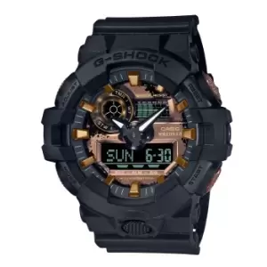 Image of G-Shock GA-700RC-1AER Mens Black And Rust Wristwatch