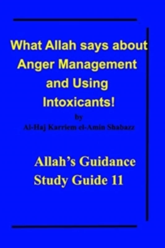 Image of What Allah says about Anger Management and Using Intoxicants! : Allah's Guidance Study Guide 11 Paperback / softback