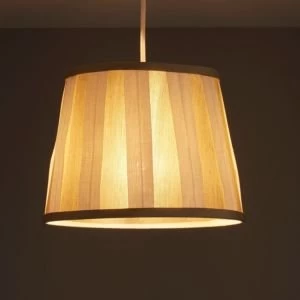 Image of Colours Margaret Ivory Striped Light shade D102mm