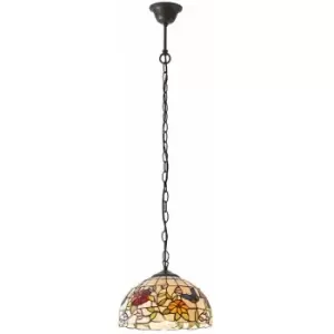 Image of Small Tiffany Butterfly Pendant Light - Dark Bronze Finish - Needs 60W E27 gls