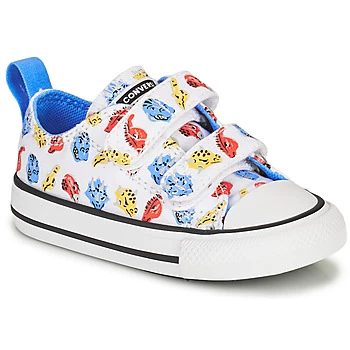 Image of Converse CHUCK TAYLOR ALL STAR 2V DINO DAZE OX boys's Childrens Shoes Trainers in White