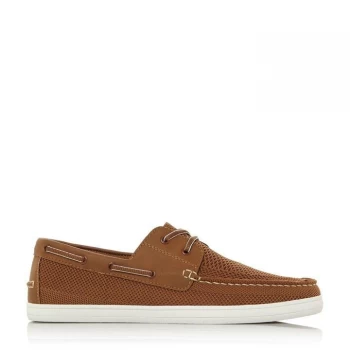 Image of Dune Tan 'Bonavista' Mesh Boat Shoes - 6