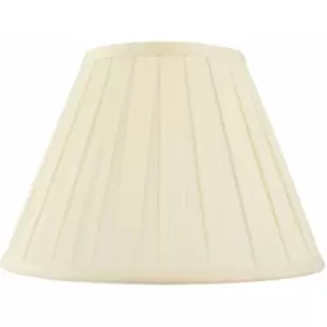 Image of 18' Tapered Drum Lamp Shade Cream Box Pleated Fabric Cover Classic & Elegant