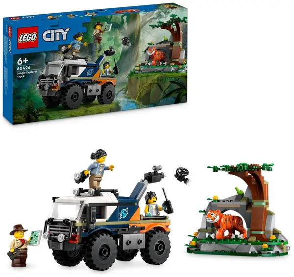 Image of LEGO LEGO City Jungle Explorer Off-Road Truck & Toy Tiger 60426