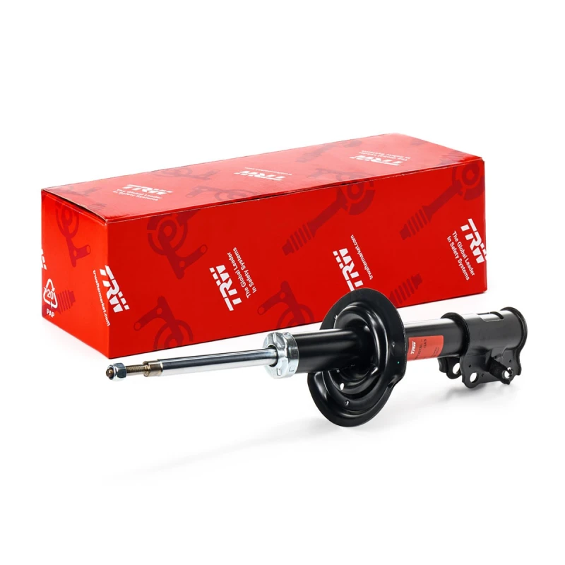 Image of TRW JGM1307SL Shock absorber Front Axle Left, Gas Pressure, Twin-Tube, SINGLE, Suspension Strut, Bottom Yoke Shock Absorber (854)