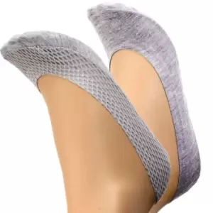 Image of Couture Womens/Ladies Shimmer Liner Socks (Pack of 2) (One Size) (Grey)
