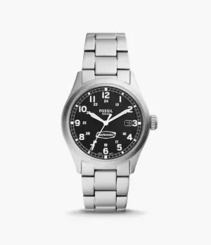 Image of Fossil Men Defender Solar-Powered Stainless Steel Watch
