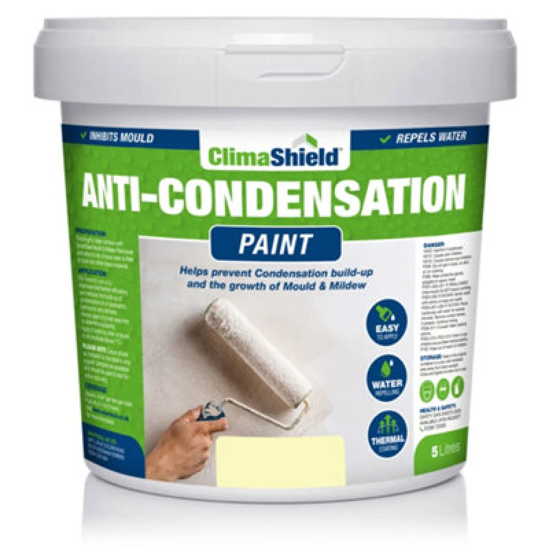 Image of Smartseal Anti-condensation Paint - Devon Cream (5L) Reduce Condensation On Walls And Ceilings, Yellow 5.061E+12