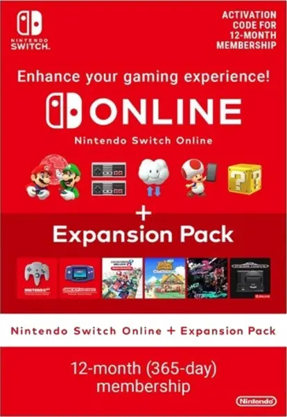 Image of Nintendo Switch Online 12 Month + ExpPack single Nintendo E-Shop