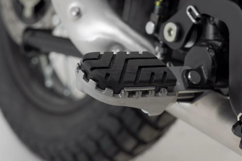Image of FRS.07.011.10602/S - FRS.07.011.10602/S - SW Motech ION Footpegs - Royal Enfield Himalayan 400 2021-2022 - Black/Silver Black FRS.07.011.10602/S