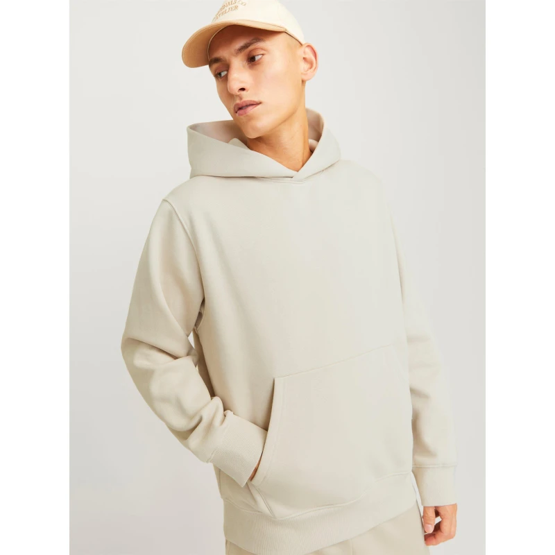Image of Jack and Jones Urban Edge 400 GSM Hoodie Mens Moonbeam male S