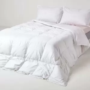 Image of Premium White Goose Down 10.5 Tog Super King Size Autumn Duvet - White - Homescapes