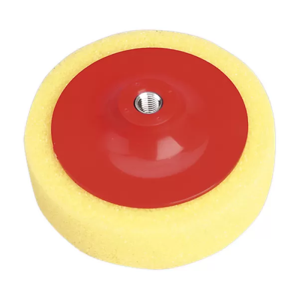 Image of Sealey PTC/CH/M14-Y Buff & Polish Foam Head Ø150 x 50mm M14 x 2mm Yellow/Coarse