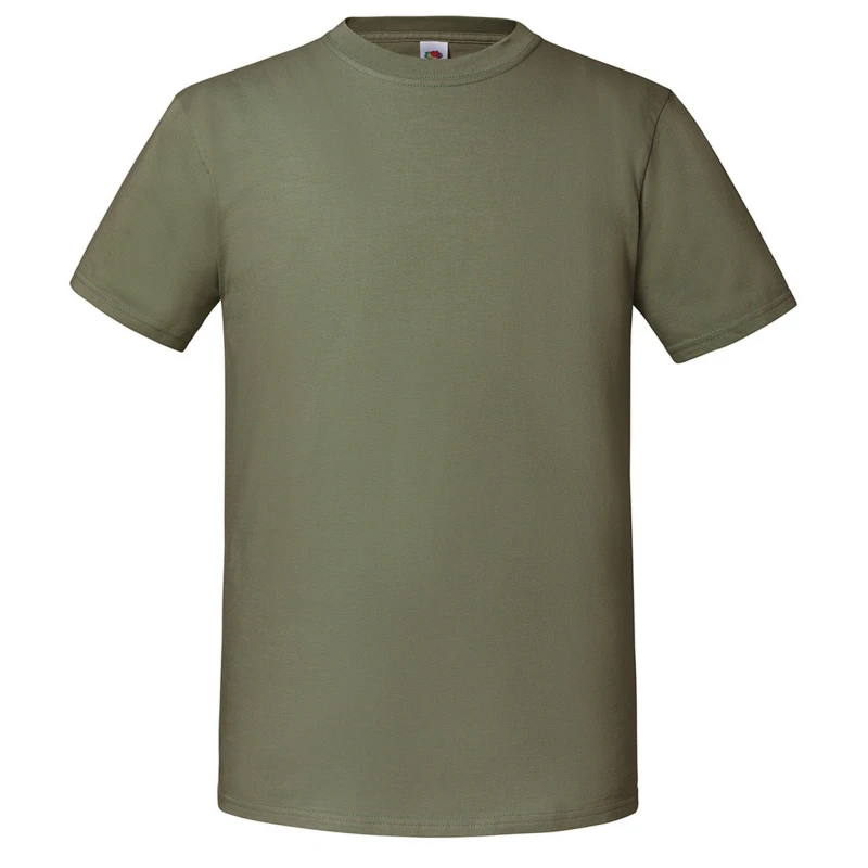 Image of Fruit Of The Loom Fruit of the Loom Men Ringspun Premium T-Shirt in Olive Size: Small Olive S Male 5063377182682