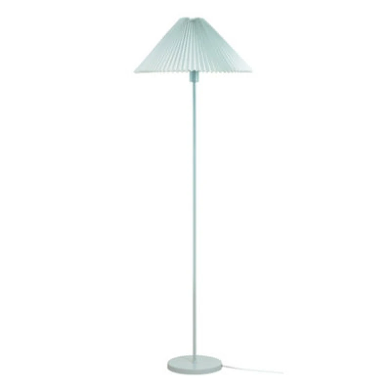Image of VALUELIGHTS Valuelights - Metal Floor Lamp Pleated Lampshade Free Standing Living Room Light LED Bulb 26745