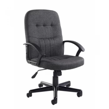Image of Dams Cavalier Fabric Medium-Back Managers Chair - Charcoal