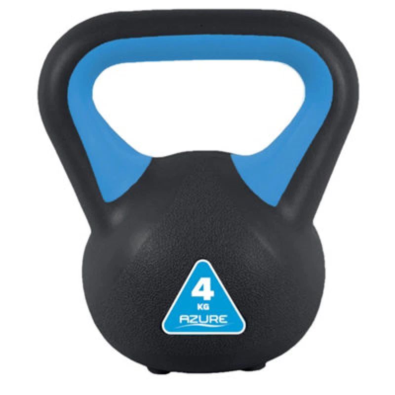 Image of Azure 4kg Vinyl Kettlebell Blue unisex