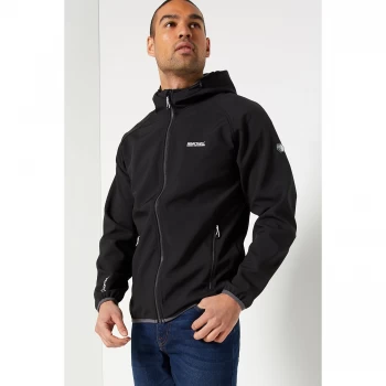 Image of Regatta Arec Hooded Soft Shell Jacket - Khaki, Size S, Men