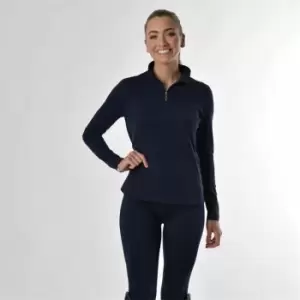 Image of Dublin Ladies Giana Base Layer quarter Zip Long Sleeve Tee - Blue