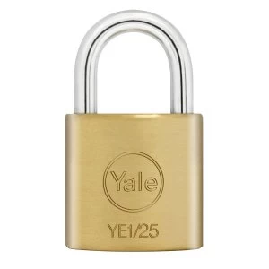 Image of Yale Open Shackle Padlock 25mm Brass