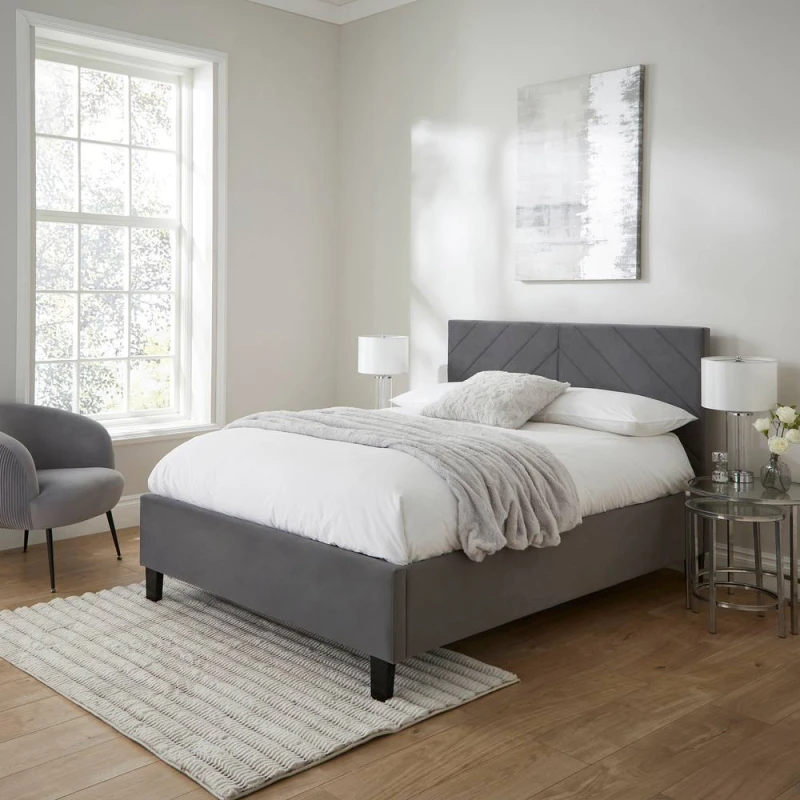 Image of GFW Thea Ottoman Bed in Grey Size: King Grey Unisex King