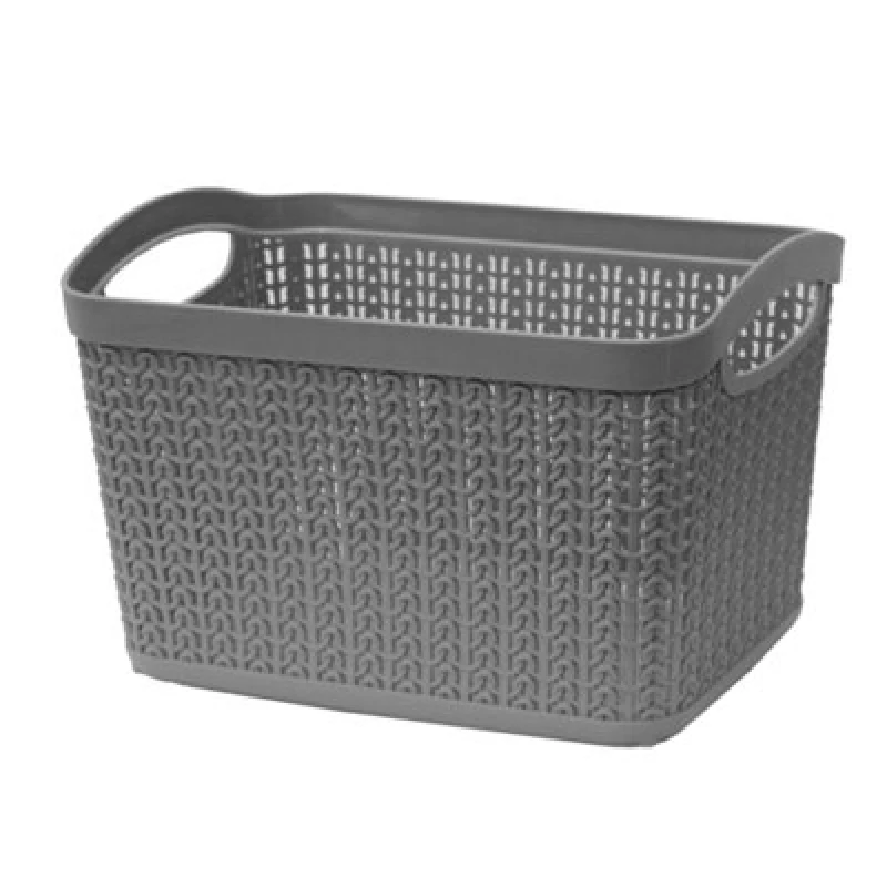 Image of JVL Loop 6.6L Storage Basket - Grey Grey
