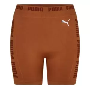 Image of Puma Evoknit Seamless Shorts Womens - Brown