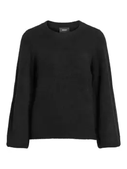 Image of OBJECT COLLECTORS ITEM Balloon Sleeved Knitted Pullover Women Black