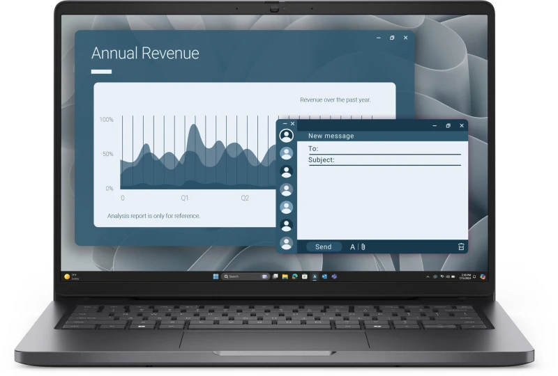 Image of Dell DELL Pro 14 PC14255 AMD Ryzen 5 PRO 230 Laptop 35.6cm (14") Full HD+ 16GB DDR5-SDRAM 512GB SSD WiFi 6E (802.11ax) Windows 11 Pro UK English