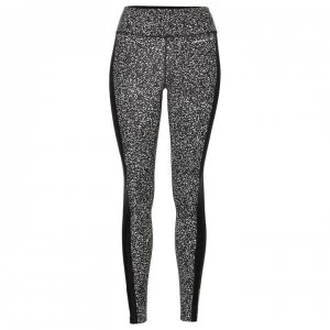 Image of ONeill Full Length Leggings Ladies - Black AOP/White