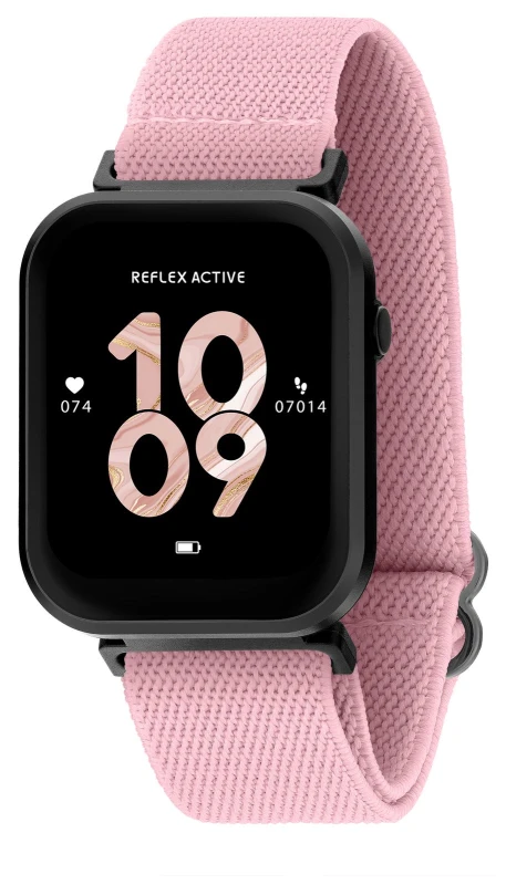 Image of Reflex Active Pink Webbing Strap Calling Smart Watch