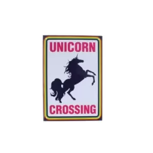 Image of Unicorn Crossing Tin Sign