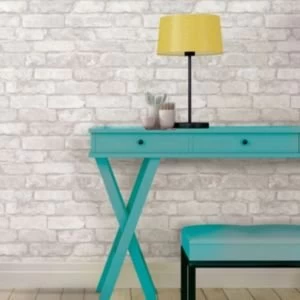 Image of Wallpops Brick Grey Peel stick wallpaper L5500mm W520mm