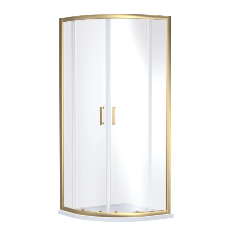 Image of Balterley 6mm Glass Quadrant Shower Enclosure 1900 x 900 x 900mm Brushed Brass Bronze