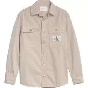Image of Calvin Klein Jeans Relaxed Utility Shirt - Beige