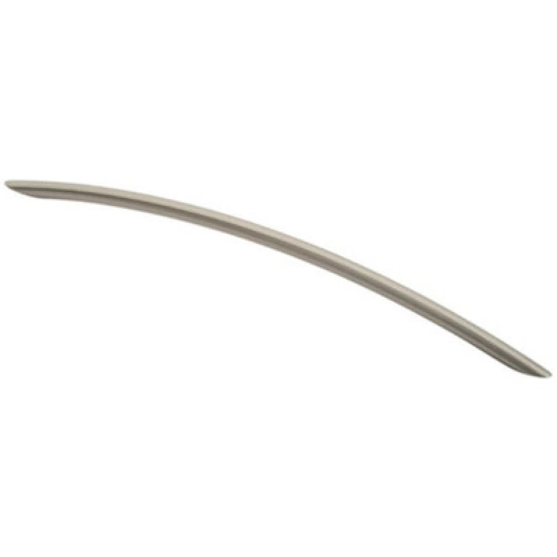 Image of Loops Curved Bow Cabinet Pull Handle 338 x 10mm 288mm Fixing Centres Satin Nickel Metallics unisex