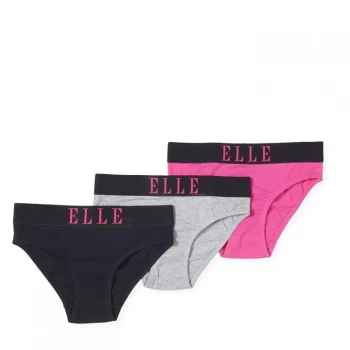 Image of Elle 3 Pack Briefs - Pink/Grey/Black
