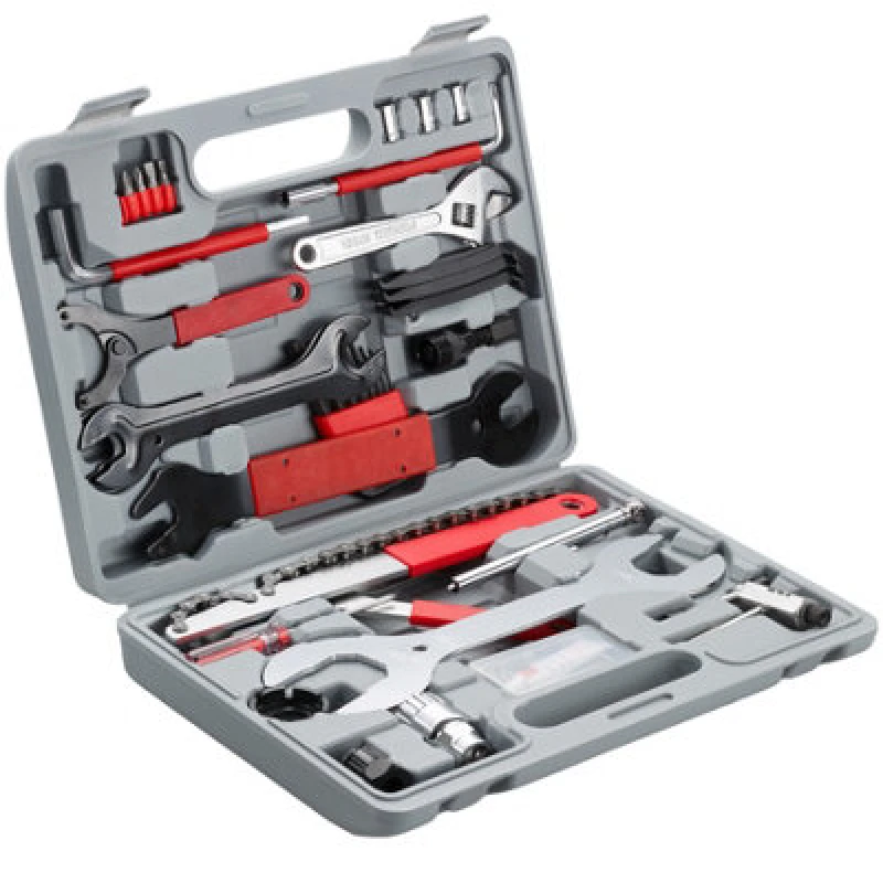 Image of Tectake 50 Piece Bike Tool Kit - Bike Tool Kit Tool Set - Grey