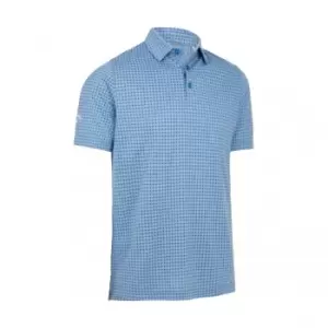 Image of Callaway Soft TOUCH MICRO PRINT POLO MAGNETIC BL HTHR M