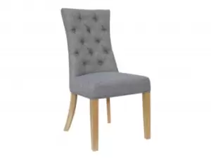 Image of Kenmore Brora Light Grey Fabric Dining Chair