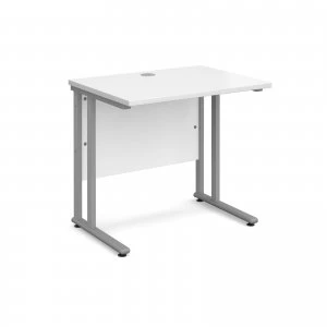 Image of Maestro 25 SL Straight Desk 800mm x 600mm - Silver Cantilever Frame w