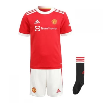 Image of adidas Manchester United Home Mini Kit 2021 2022 - Red