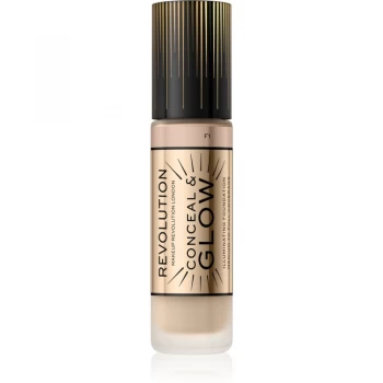 Image of Revolution Conceal Glow Foundation F1