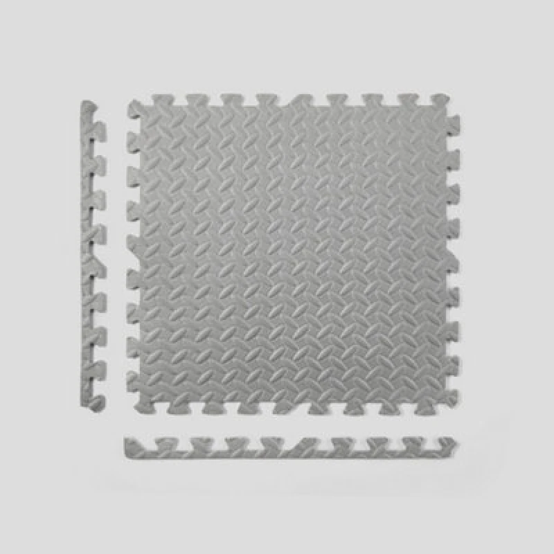 Image of Myga 4-Pack Grey Floor Tiles For Home Gym Flooring