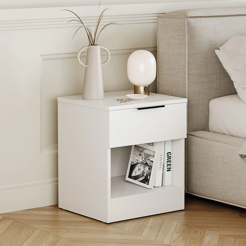 Image of Lassic Trega 1 Drawer Bedside Chest White unisex 1 Drawer